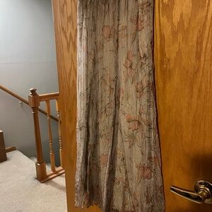 Coldwater Creek PS Flowered Skirt with ruffled hem.